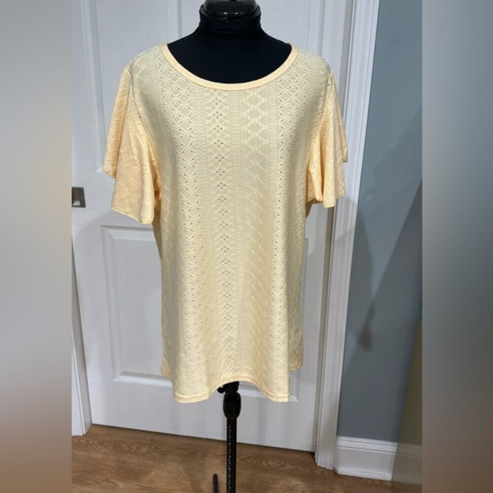 NEW NASH GREY Yellow Dress Top Women's Size Medium